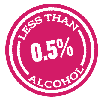 Less than 0.5% alcohol